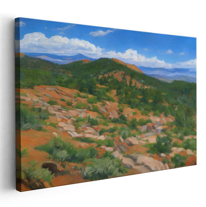 Ethereal Peaks Captivation: Majestic Mountain Landscape Canvas Art