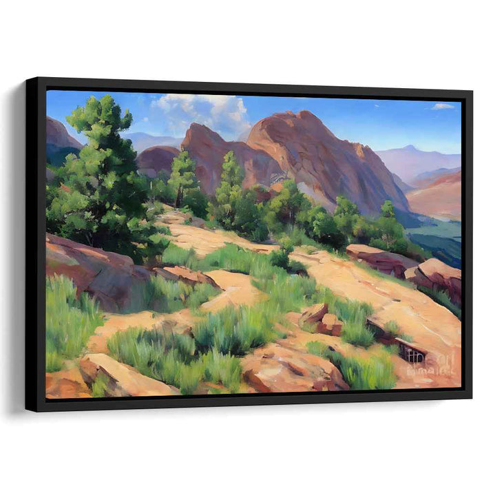 Earthly Splendor: Realist Interpretation of Nature's Grandeur Canvas Art Print