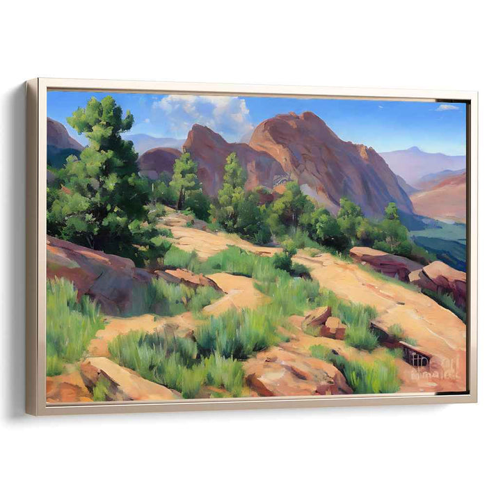 Earthly Splendor: Realist Interpretation of Nature's Grandeur Canvas Art Print