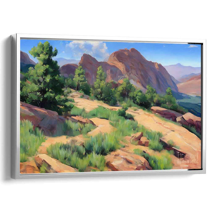 Earthly Splendor: Realist Interpretation of Nature's Grandeur Canvas Art Print