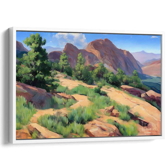 Earthly Splendor: Realist Interpretation of Nature's Grandeur Canvas Art Print