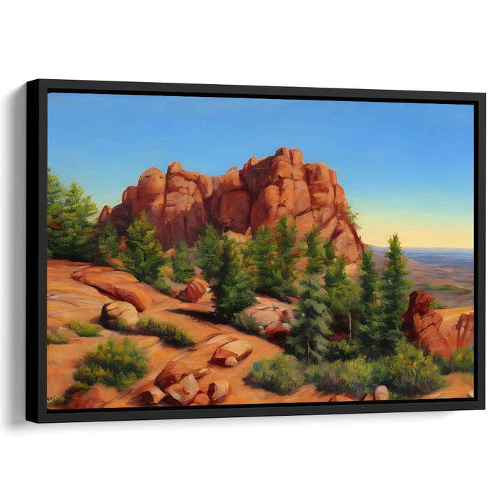 Majestic Rocky Terrain: Realistic Landscape Oil Painting