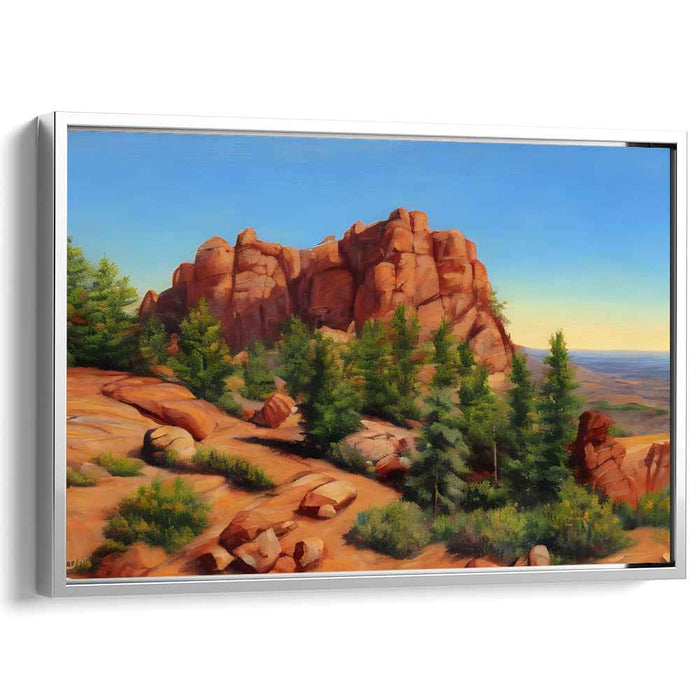 Majestic Rocky Terrain: Realistic Landscape Oil Painting