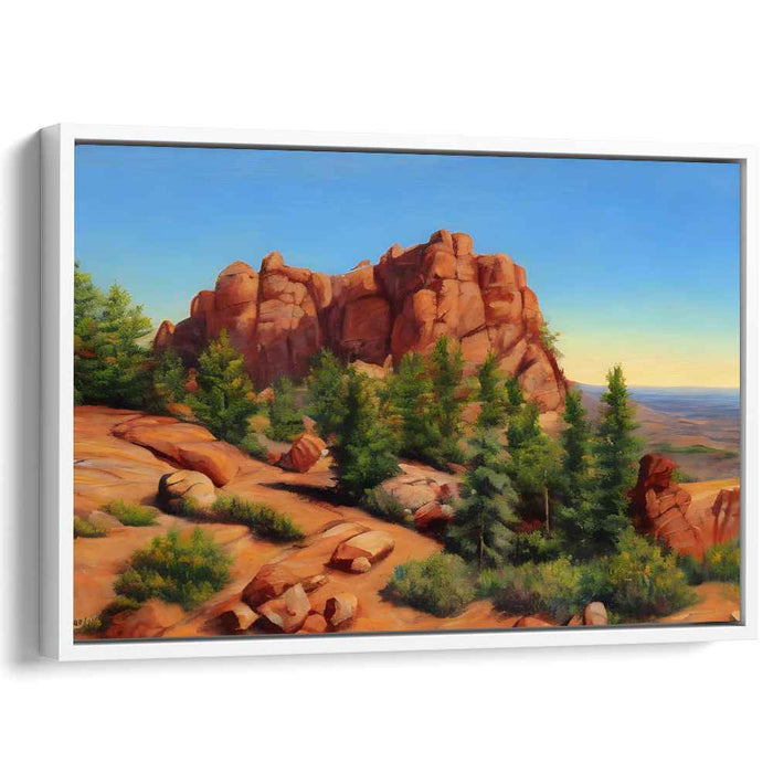 Majestic Rocky Terrain: Realistic Landscape Oil Painting