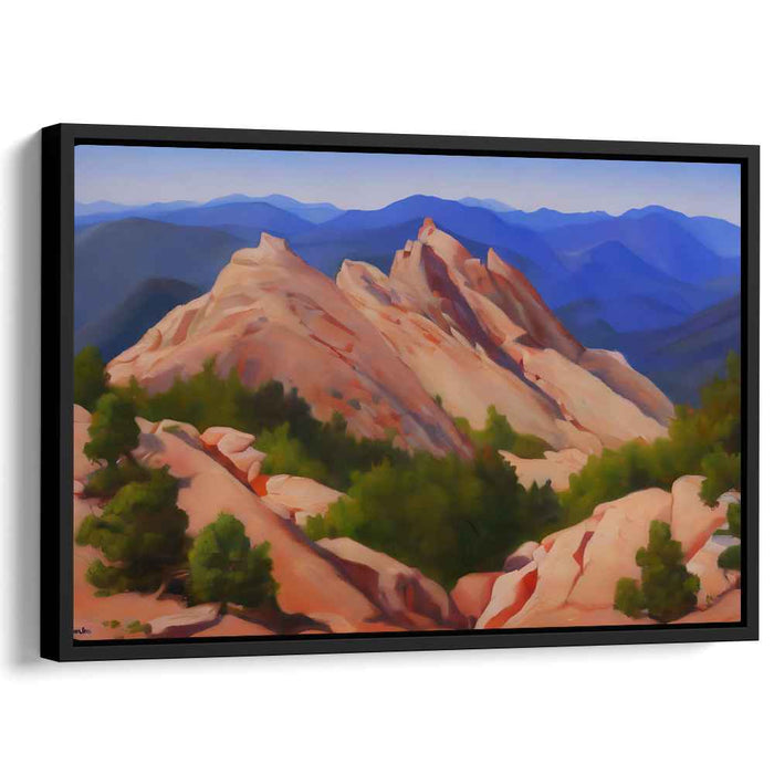 Majestic Slopes Retreat: Serene Mountain Landscape Oil Painting
