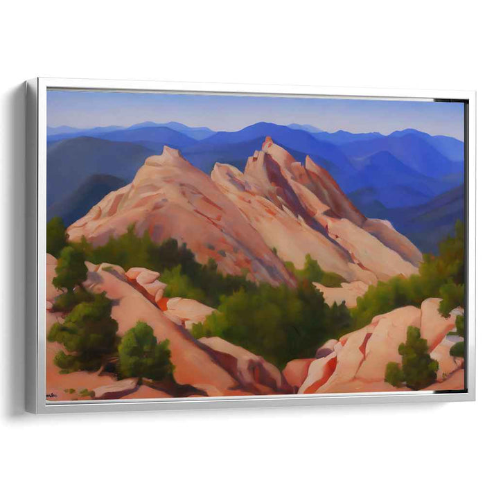 Majestic Slopes Retreat: Serene Mountain Landscape Oil Painting