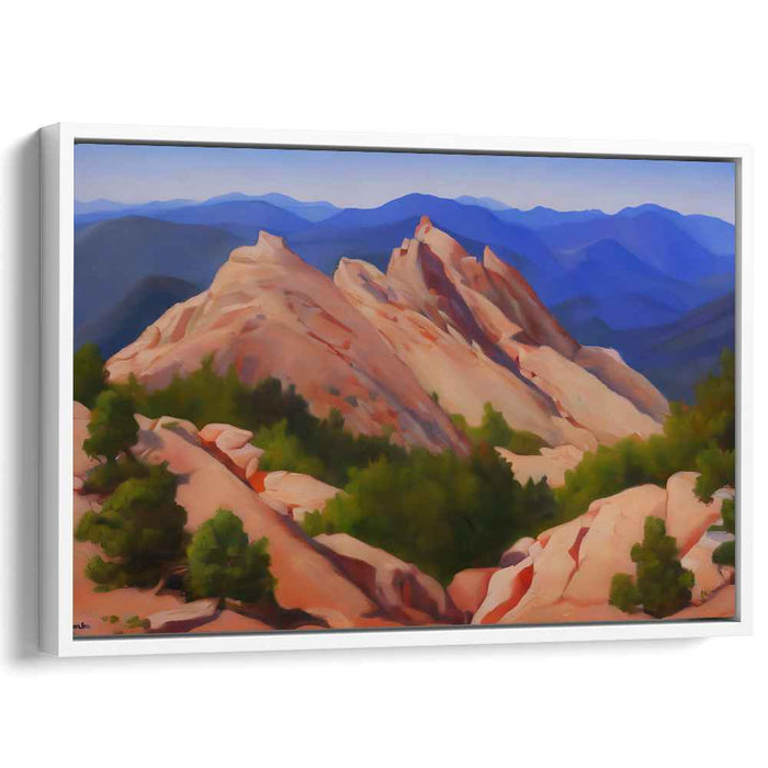 Majestic Slopes Retreat: Serene Mountain Landscape Oil Painting