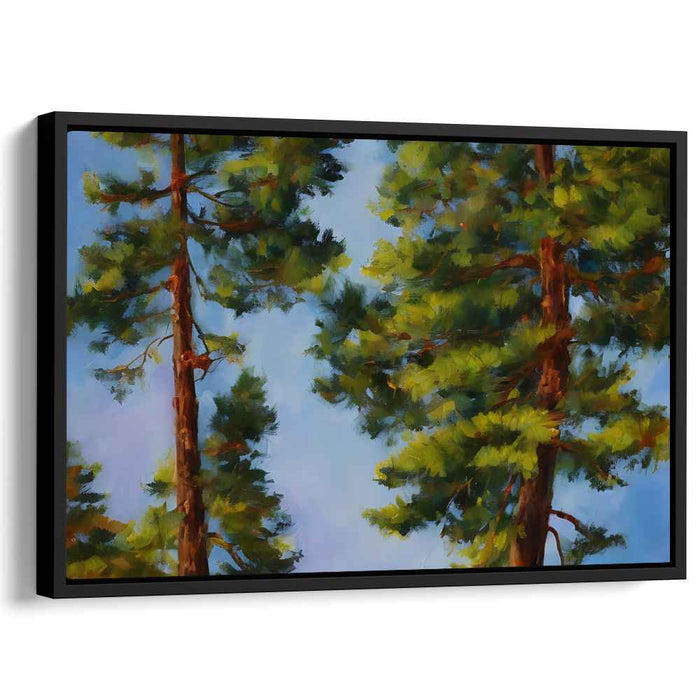 Majestic Pines: Tranquil Nature Landscape Canvas Art Print