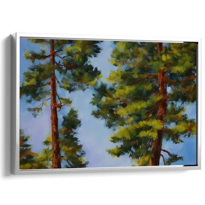 Majestic Pines: Tranquil Nature Landscape Canvas Art Print