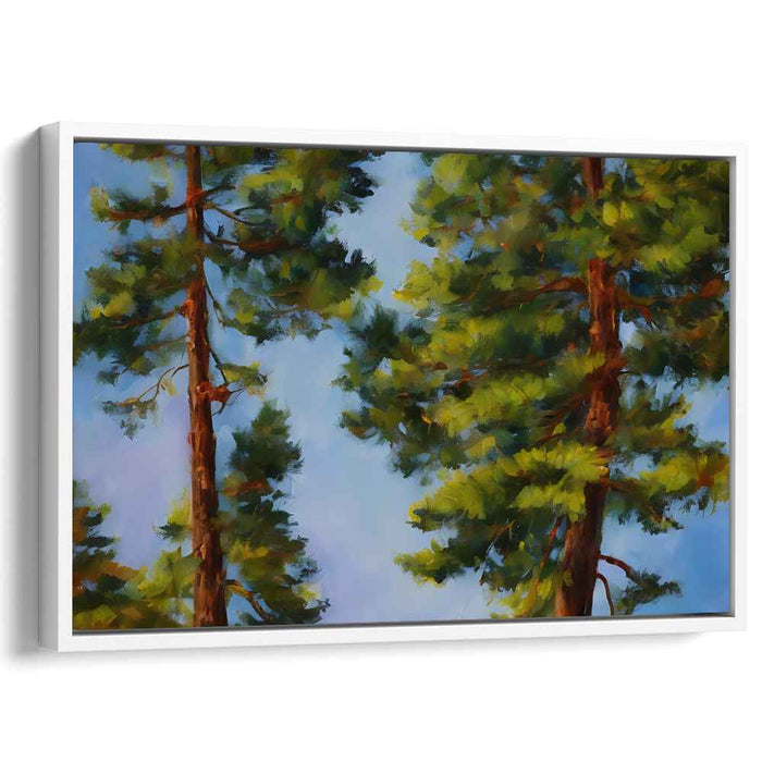 Majestic Pines: Tranquil Nature Landscape Canvas Art Print