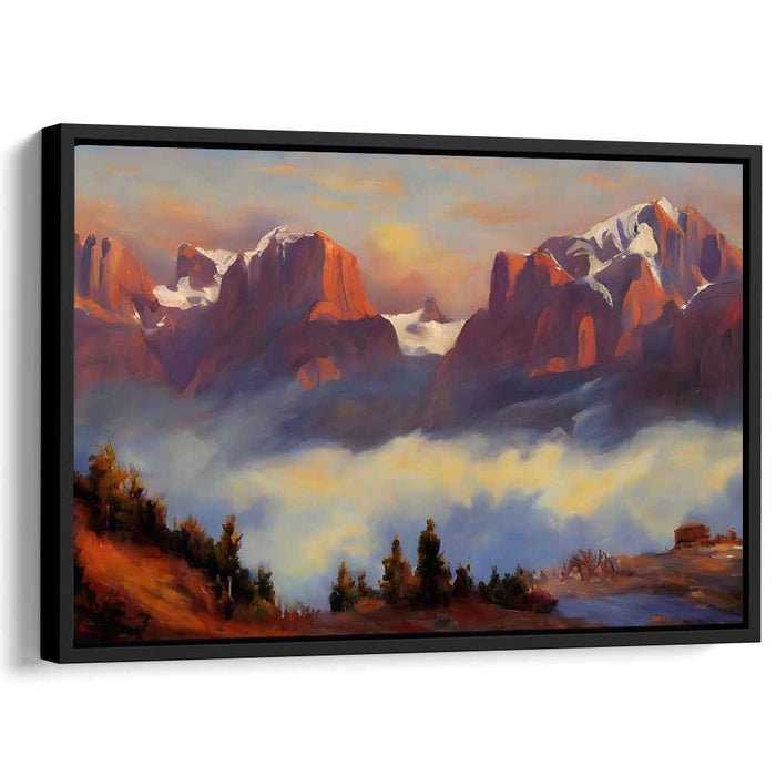 Eternal Serenade Beneath Twilight: Romantic Landscape Canvas Art Print