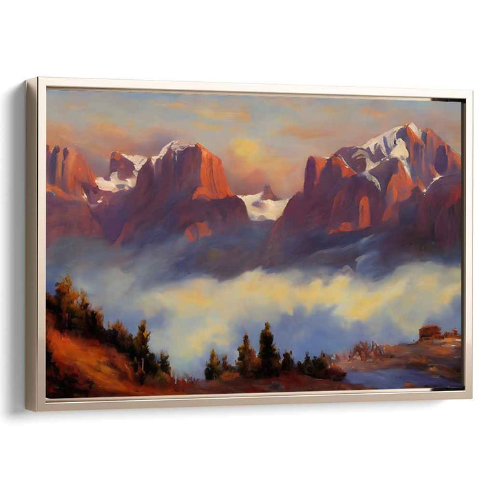 Eternal Serenade Beneath Twilight: Romantic Landscape Canvas Art Print