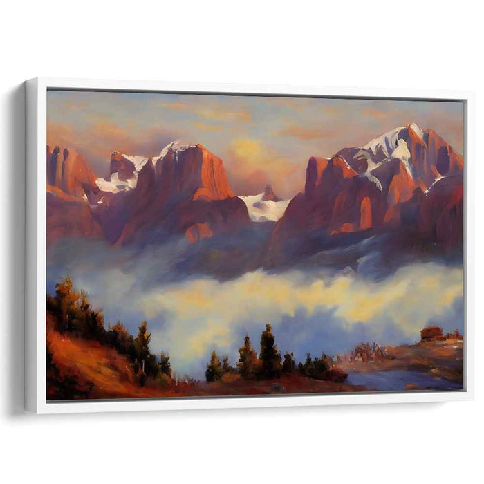 Eternal Serenade Beneath Twilight: Romantic Landscape Canvas Art Print