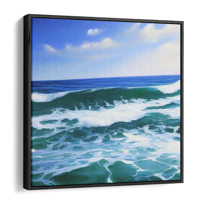 Azure Serenity: Serene Blue Seascape Canvas Art Print