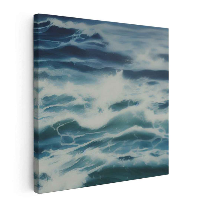 Hyperreal Waveforms: Majestic Waves in Realistic Detail Canvas Art Print