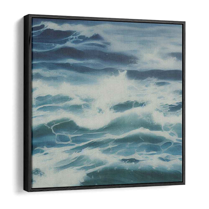 Hyperreal Waveforms: Majestic Waves in Realistic Detail Canvas Art Print