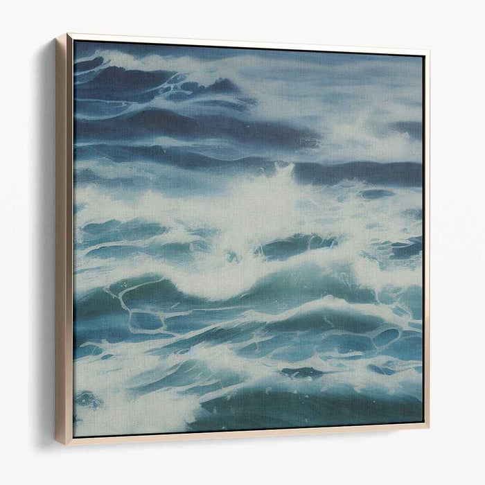 Hyperreal Waveforms: Majestic Waves in Realistic Detail Canvas Art Print