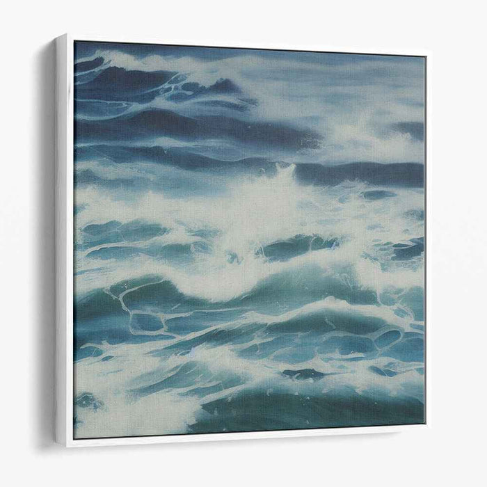 Hyperreal Waveforms: Majestic Waves in Realistic Detail Canvas Art Print