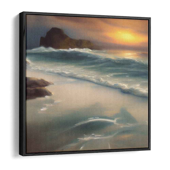 Seashell Symphony: Coastal Sunset Canvas Art Print