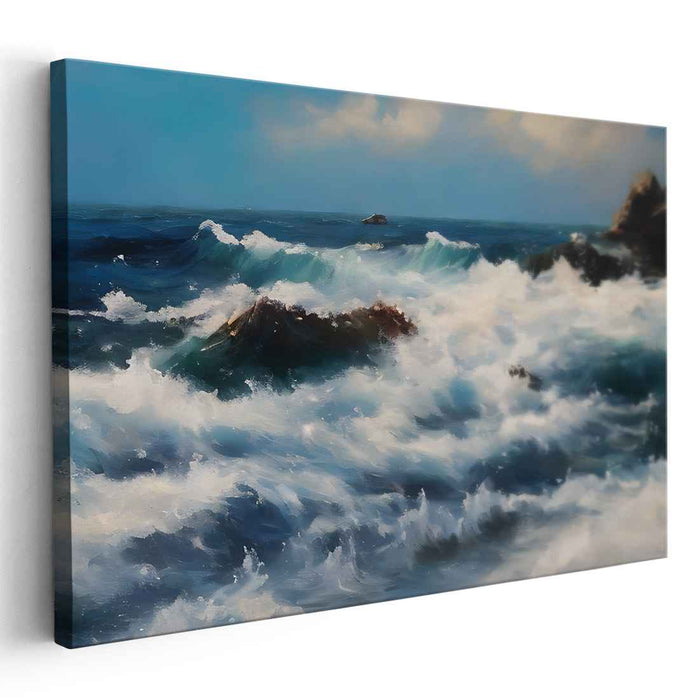 Aqua Realms: Realistic Oceanic Seascape Canvas Art