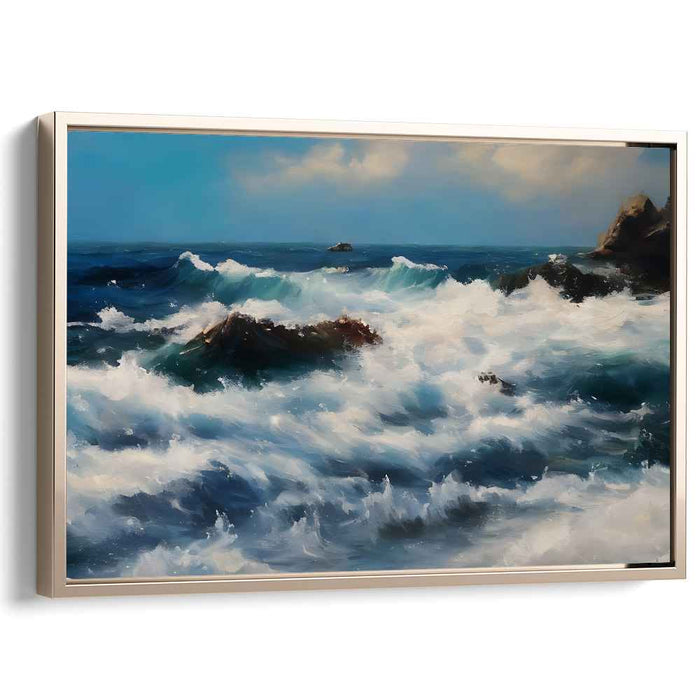 Aqua Realms: Realistic Oceanic Seascape Canvas Art