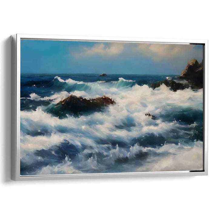 Aqua Realms: Realistic Oceanic Seascape Canvas Art