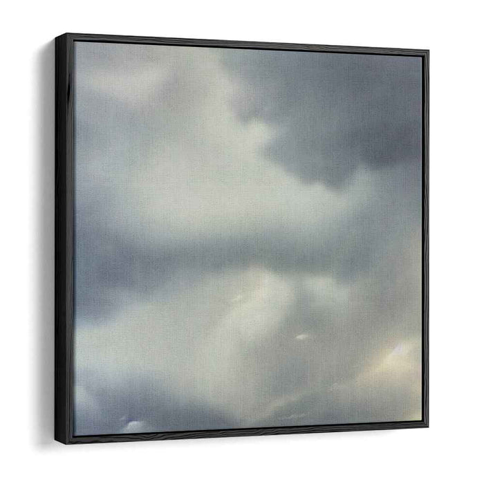 Silent Drifters: Ethereal Gray Cloudscape Canvas Art Print