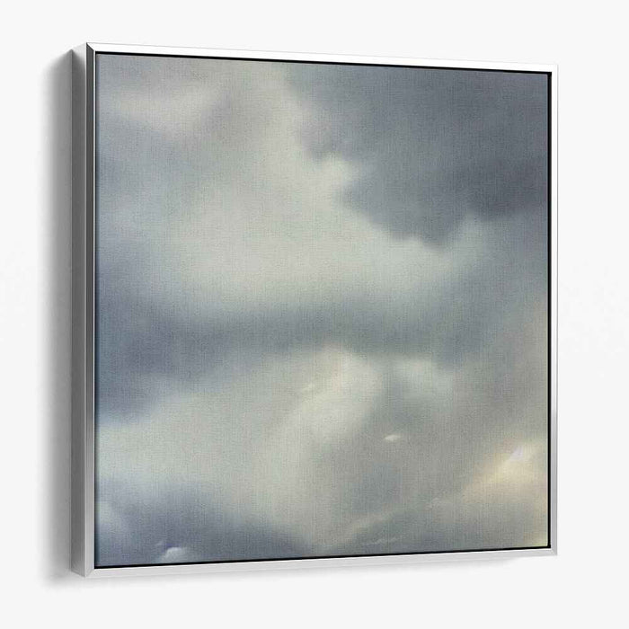 Silent Drifters: Ethereal Gray Cloudscape Canvas Art Print