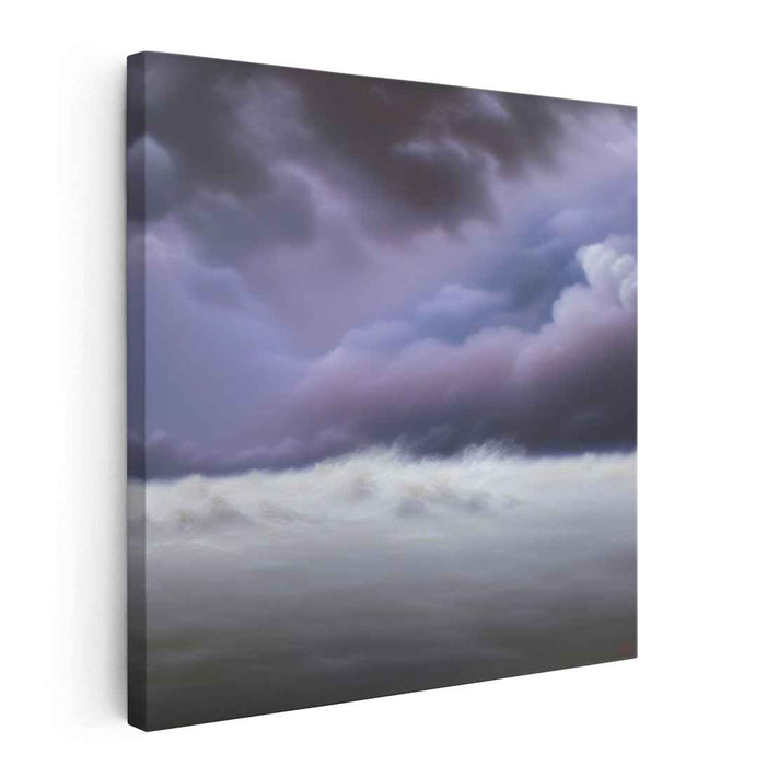 Tempest Horizon: Dramatic Ocean and Sky Canvas Art Print