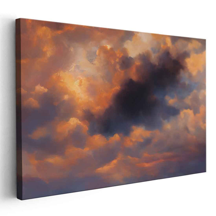 Stormy Skies Dance: Dramatic Cloudscape Canvas Art Print