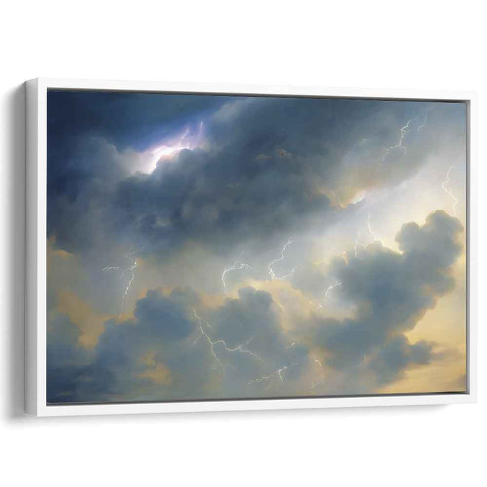 Electric Sky Drama: Hyper-Realistic Stormy Cloudscape with Lightning