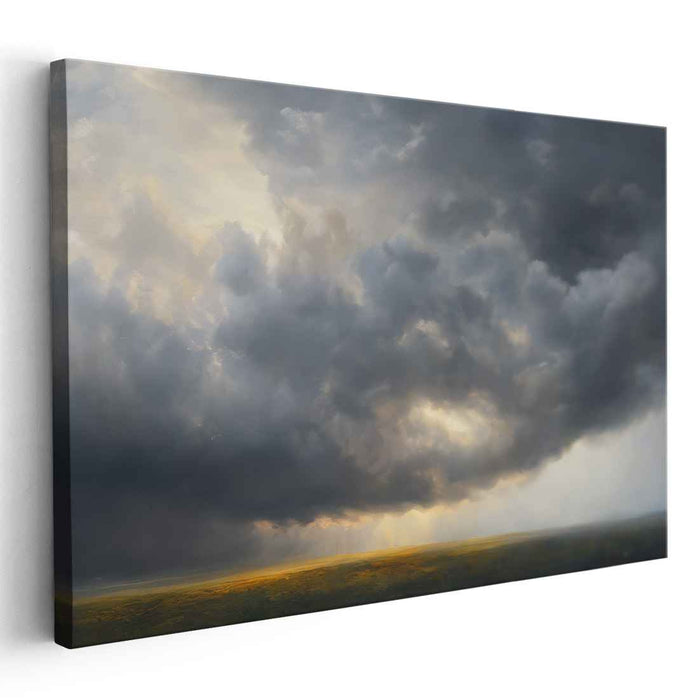 Storm's Elegy: Romantic Sky and Light Canvas Art Print