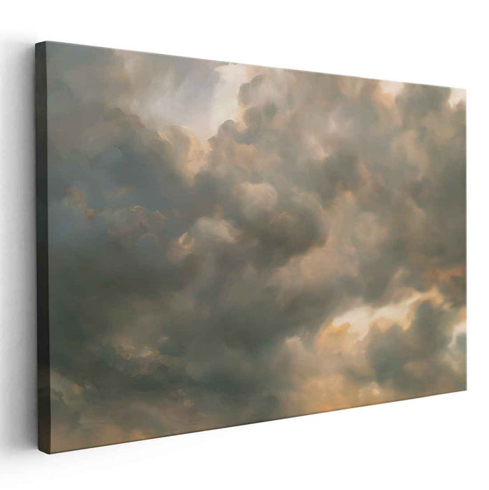Whispers of Love in the Sky: Romantic Cloudscape Canvas Art Print