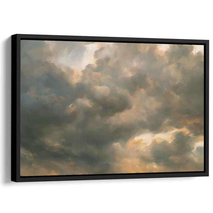 Whispers of Love in the Sky: Romantic Cloudscape Canvas Art Print