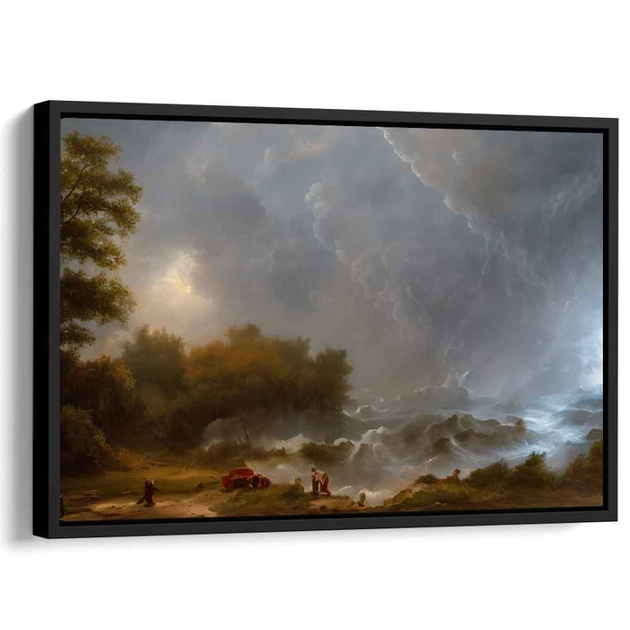 Nature's Majesty: A Romantic Landscape with Tumultuous Skies