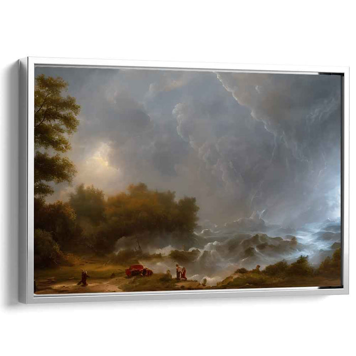 Nature's Majesty: A Romantic Landscape with Tumultuous Skies