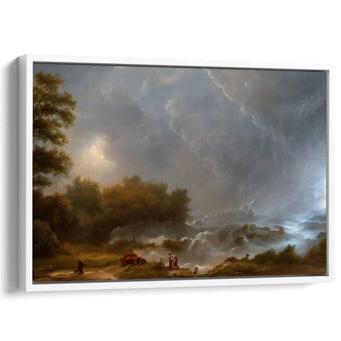 Nature's Majesty: A Romantic Landscape with Tumultuous Skies