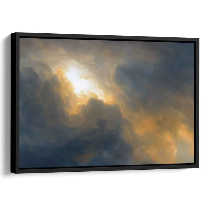 Golden Veins of Heaven: Dramatic Cloudscape with Golden Sunlight