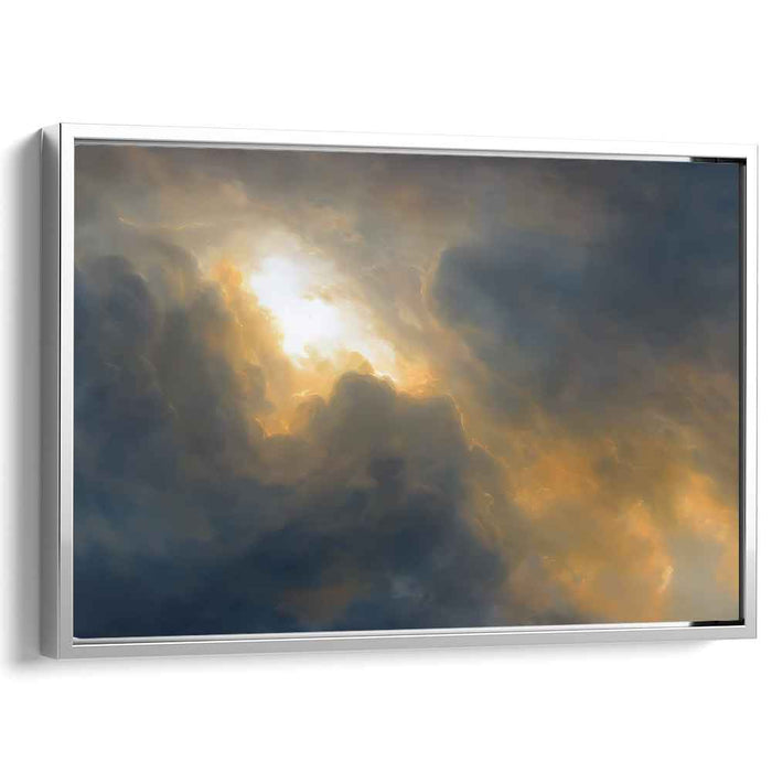 Golden Veins of Heaven: Dramatic Cloudscape with Golden Sunlight