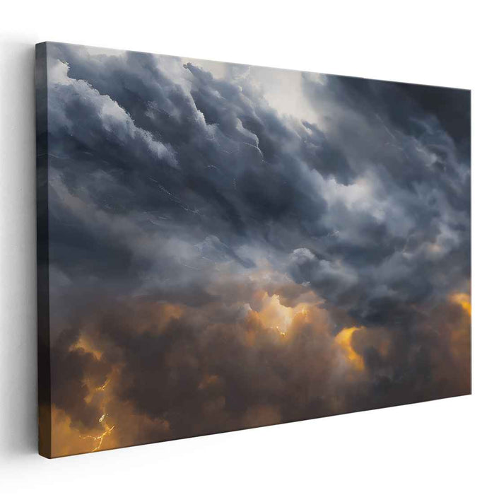 Tempestuous Symphony: A Vivid Display of Nature's Fury Canvas Art