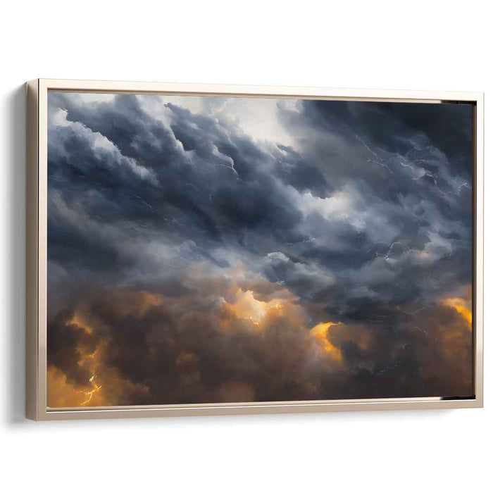 Tempestuous Symphony: A Vivid Display of Nature's Fury Canvas Art