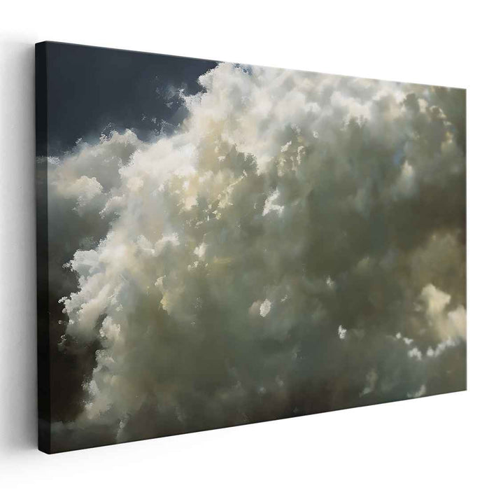 Majestic Skies: Realistic Cloudscape Canvas Art Print