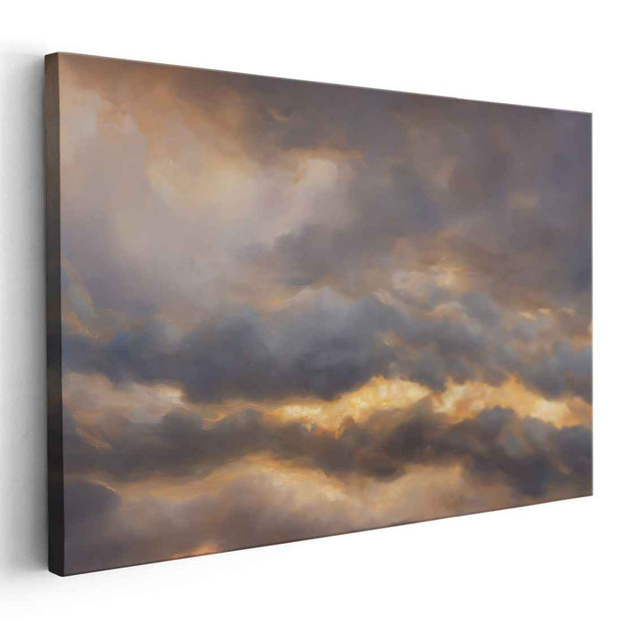 Whispers of Starlight: Romantic Skyscape Canvas Art Print