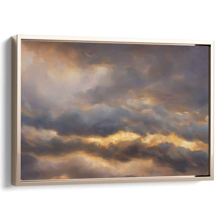Whispers of Starlight: Romantic Skyscape Canvas Art Print