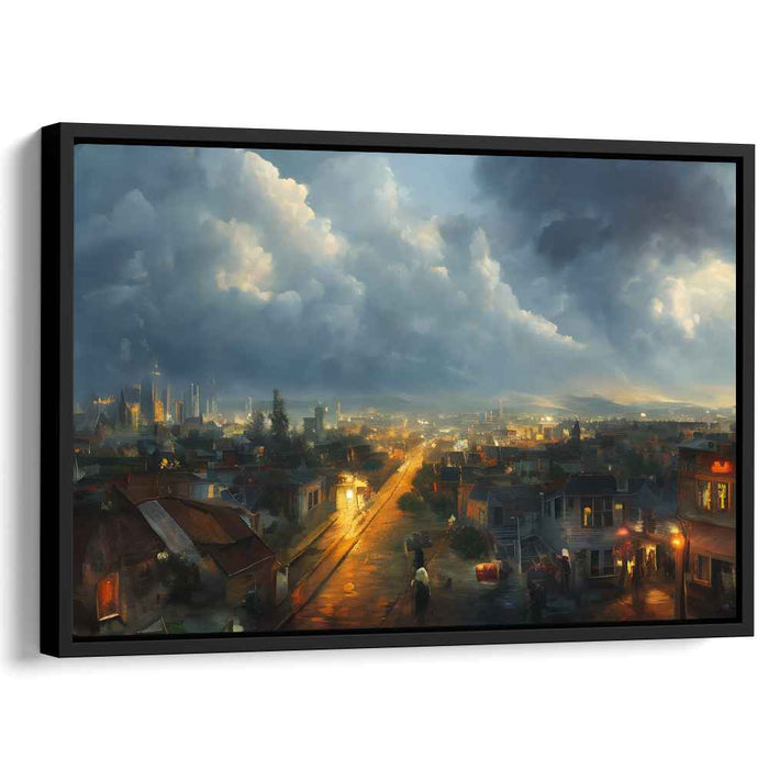 Twilight Over the City: A Dramatic Urban Landscape