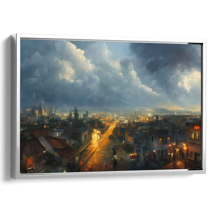 Twilight Over the City: A Dramatic Urban Landscape