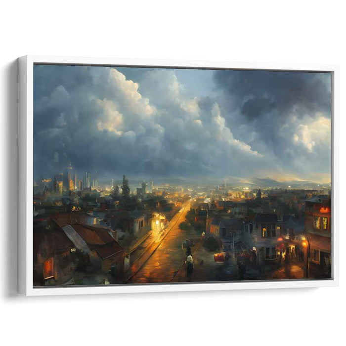 Twilight Over the City: A Dramatic Urban Landscape