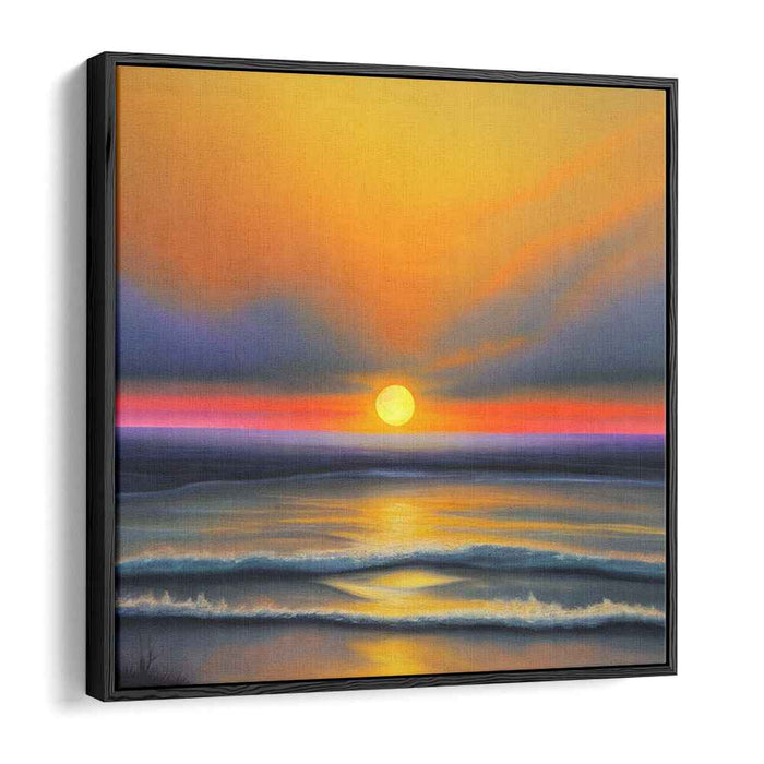 Abyssal Glow: Luminous Seascape Canvas Art