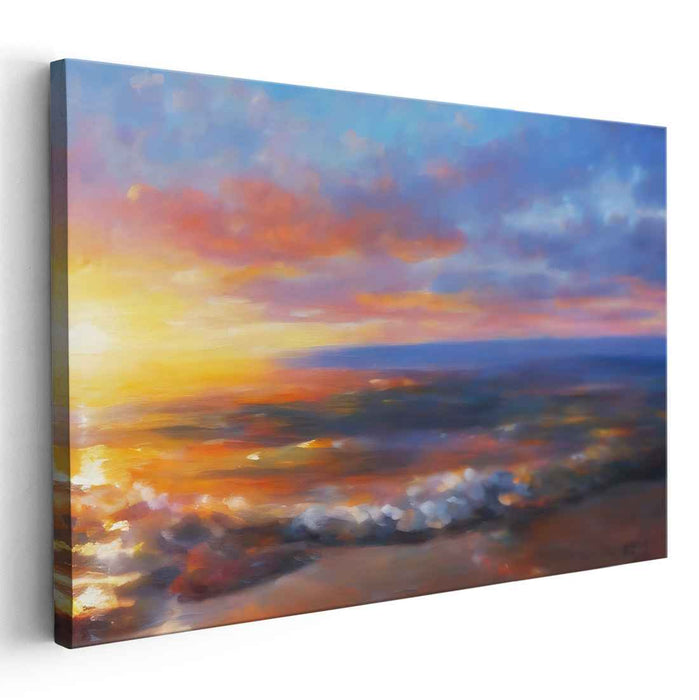 Tidal Magic: Luminous Seascape Canvas Art