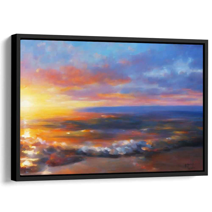 Tidal Magic: Luminous Seascape Canvas Art